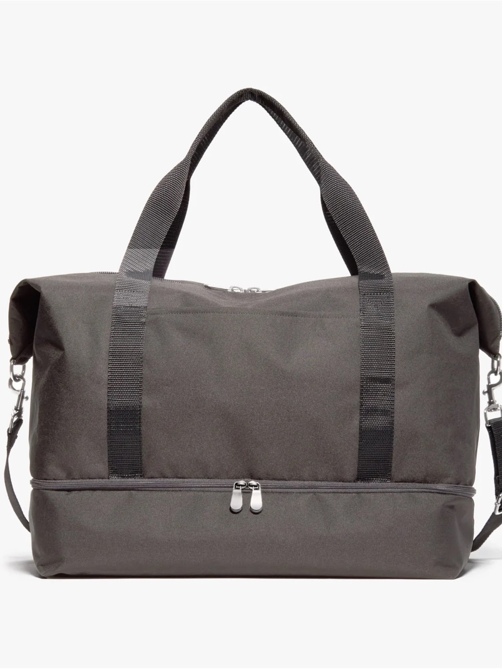 Lo & Sons Grey Catalina Weekender Tote Bag with Shoulder Strap & Shoe Storage